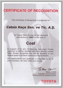 2007_TOYOTA_ODULLERI_cost_maliyet_odulu_Catsis